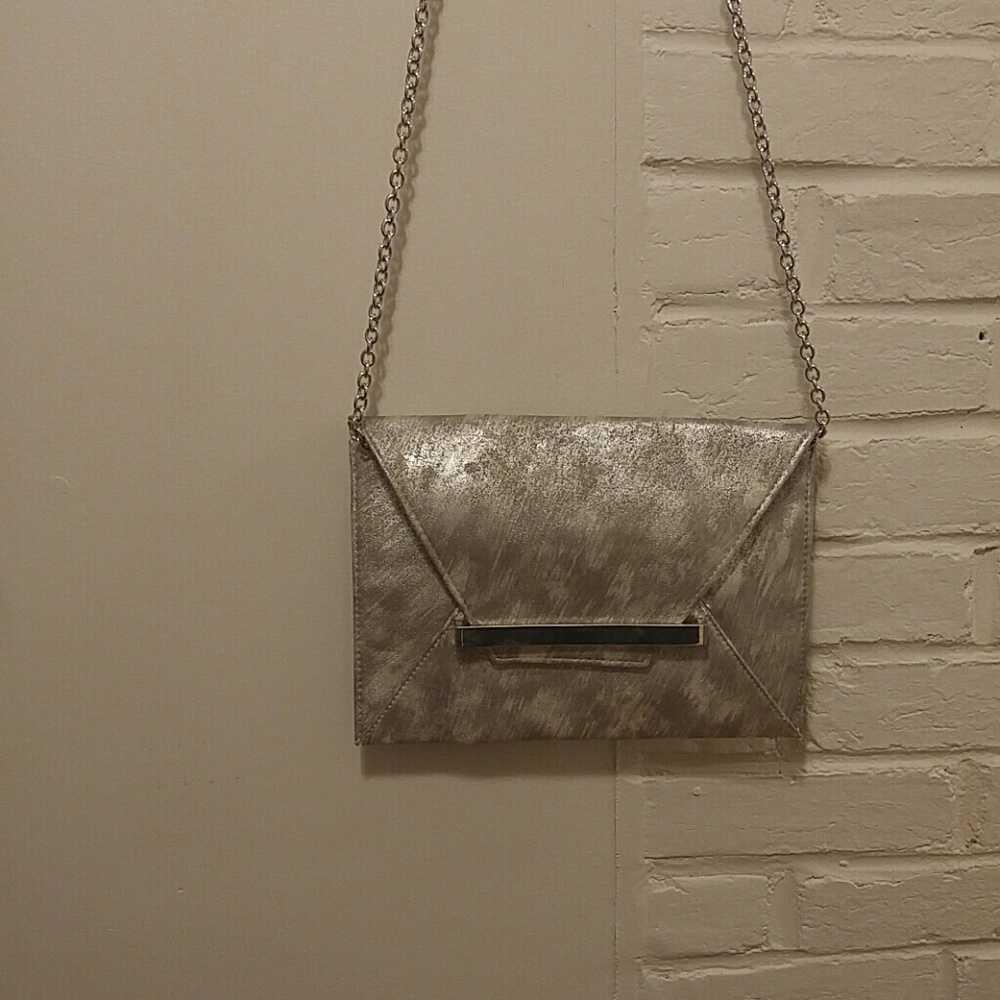 💰Silver envelope clutch